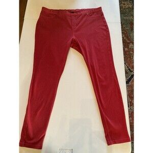 Unbranded Women’s XL Red Pull On Pants Stretch Good Cond.  Skinny Straight Legs